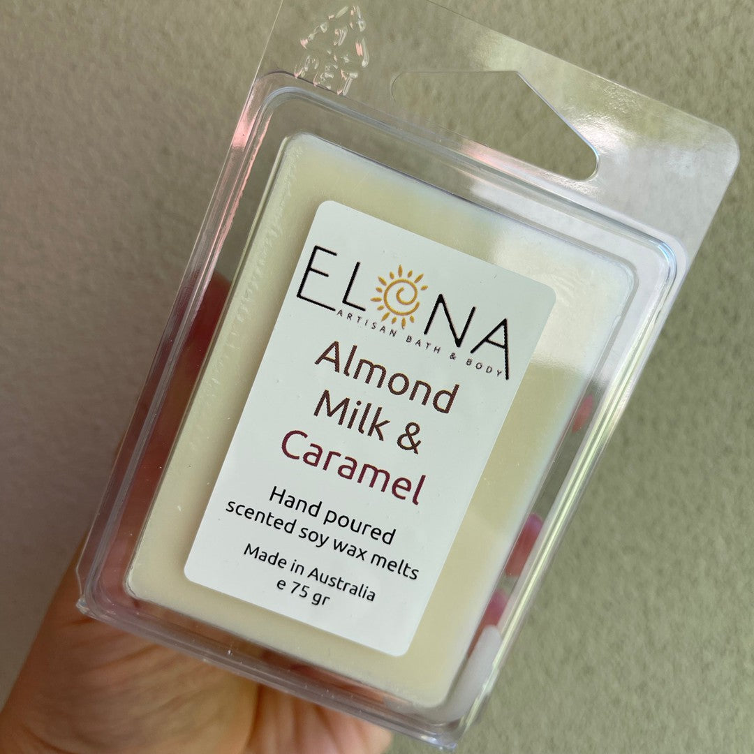 Almond Milk & Caramel Melt-Soy Wax Melts-Elena Bath and Body-natural-eco-friendly-pure-strong-fragrance-long-lasting-handmade-in-australia