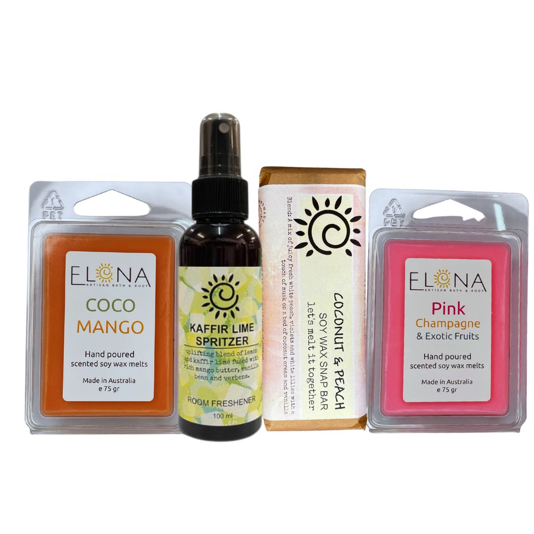 Aroma Fusion Bundle: Spray & Melts-Gift Pack-Elena Bath and Body-natural-chemical-free-made-in-australia