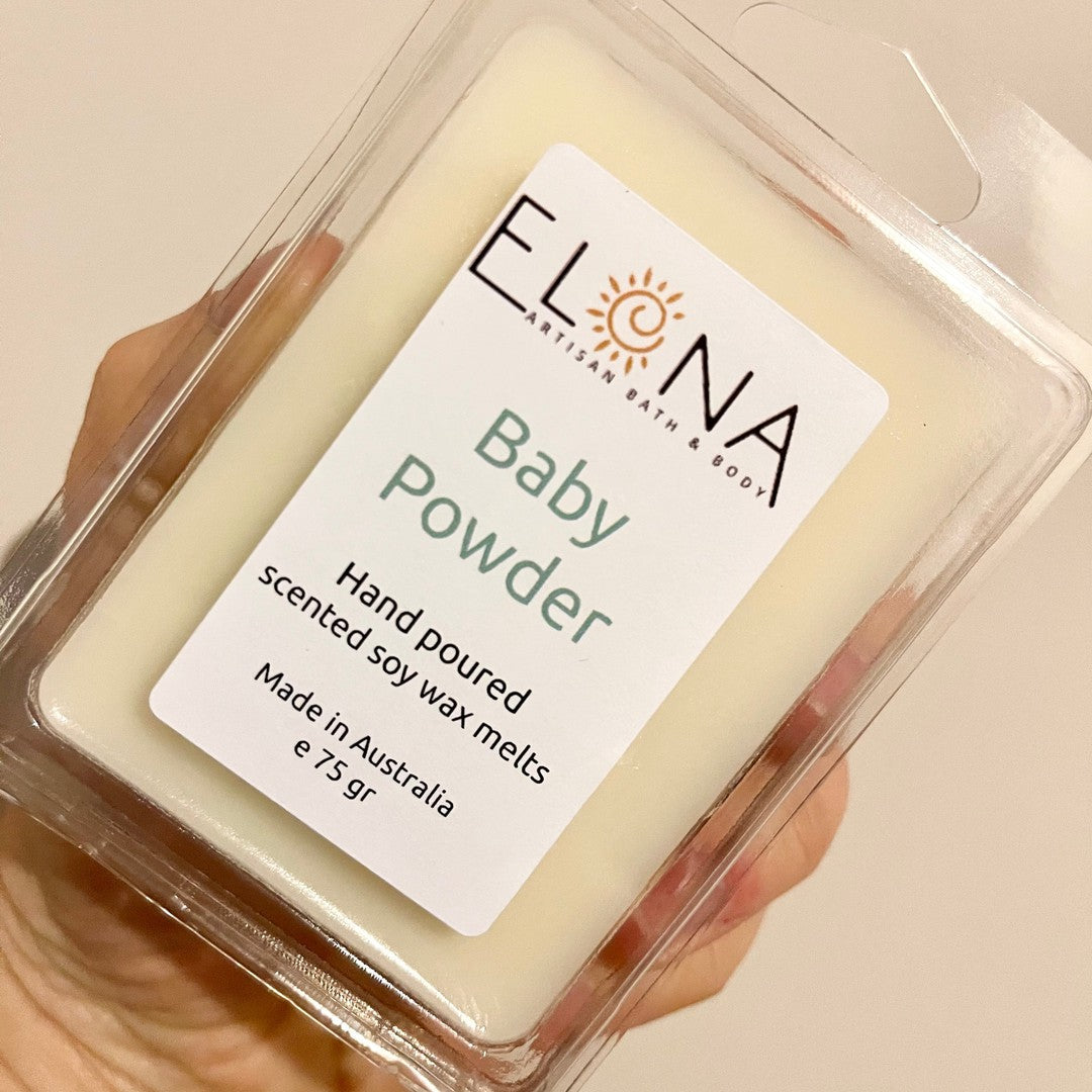 Baby Powder Melt-Soy Wax Melts-Elena Bath and Body-natural-eco-friendly-pure-strong-fragrance-long-lasting-handmade-in-australia