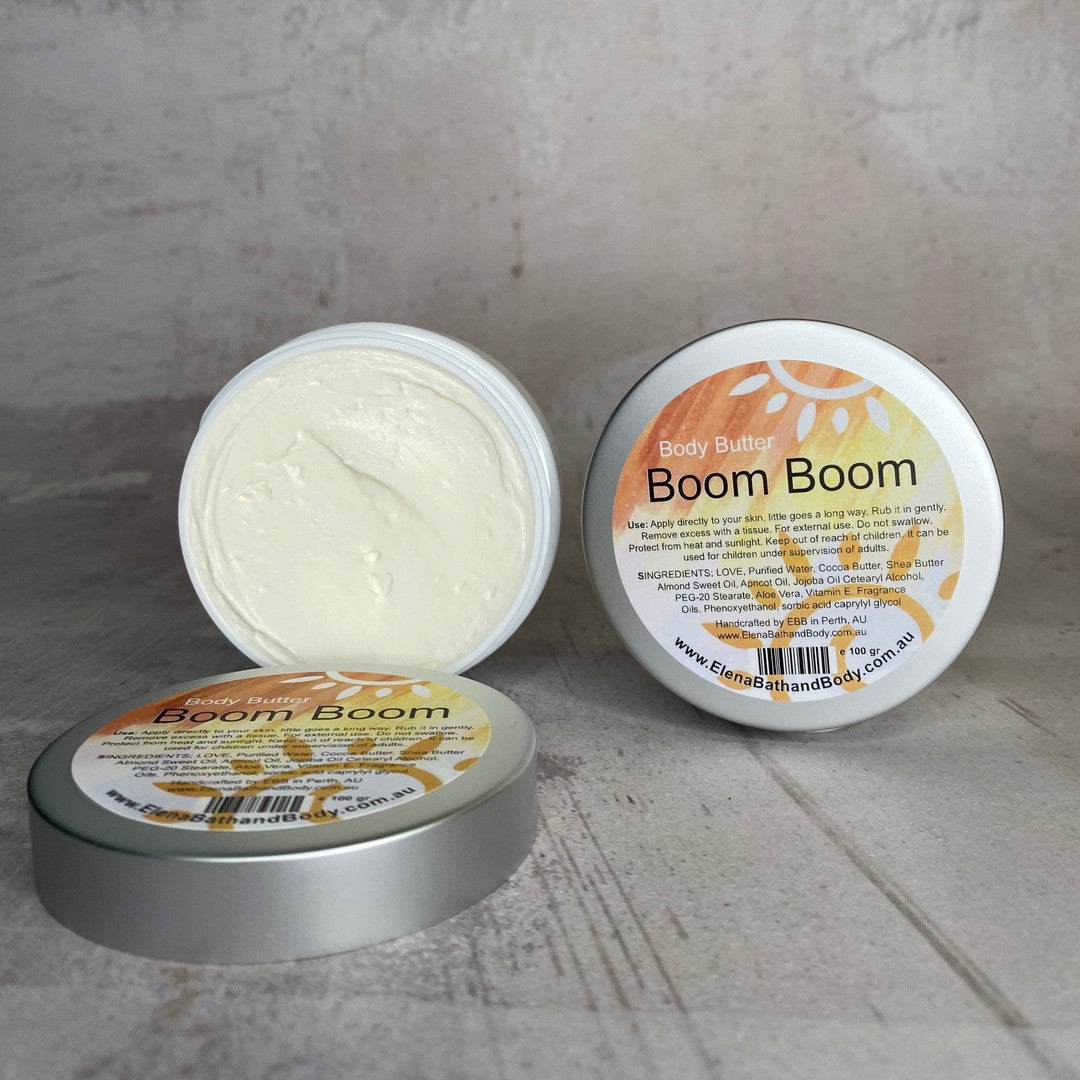 Body Butter - Brazilian Sunset (Boom Boom)-Moisturiser-Elena Bath and Body-natural-body-butter-cream-lotion-hand-made-in-australia