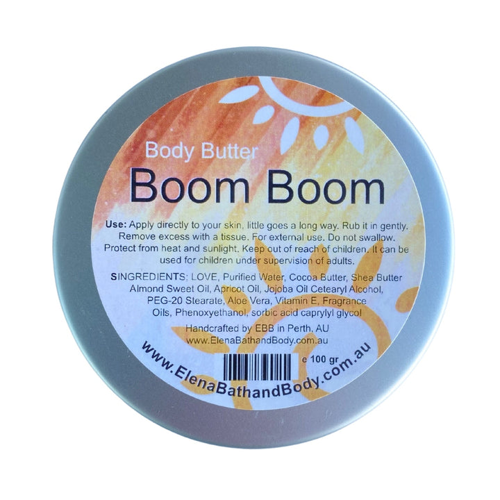 Body Butter - Brazilian Sunset (Boom Boom)-Moisturiser-Elena Bath and Body-natural-body-butter-cream-lotion-hand-made-in-australia