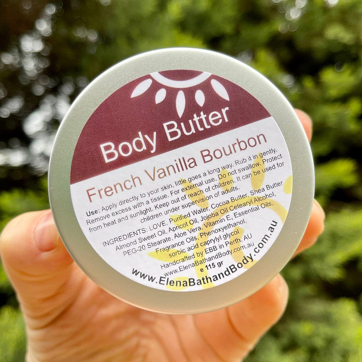 Body Butter - French Vanilla Bourbon-Moisturiser-Elena Bath and Body-natural-body-butter-cream-lotion-hand-made-in-australia