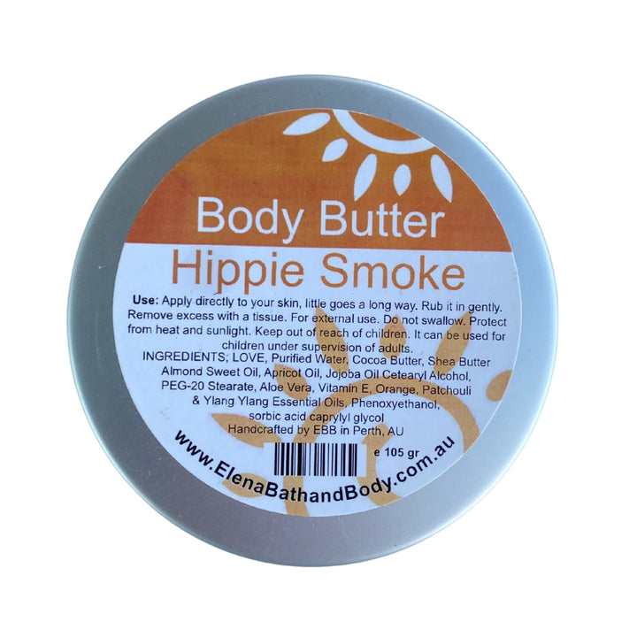 Body Butter - Hippie Smoke *EO-Moisturiser-Elena Bath and Body-natural-body-butter-cream-lotion-hand-made-in-australia