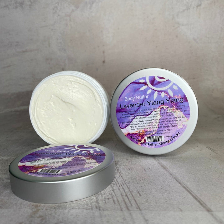 Body Butter - Lavender Ylang Ylang-Moisturiser-Elena Bath and Body-natural-body-butter-cream-lotion-hand-made-in-australia