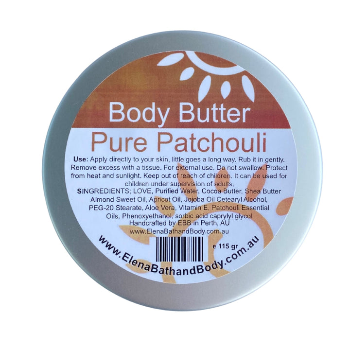 Body Butter - Pure Patchouli *EO-Moisturiser-Elena Bath and Body-natural-body-butter-cream-lotion-hand-made-in-australia