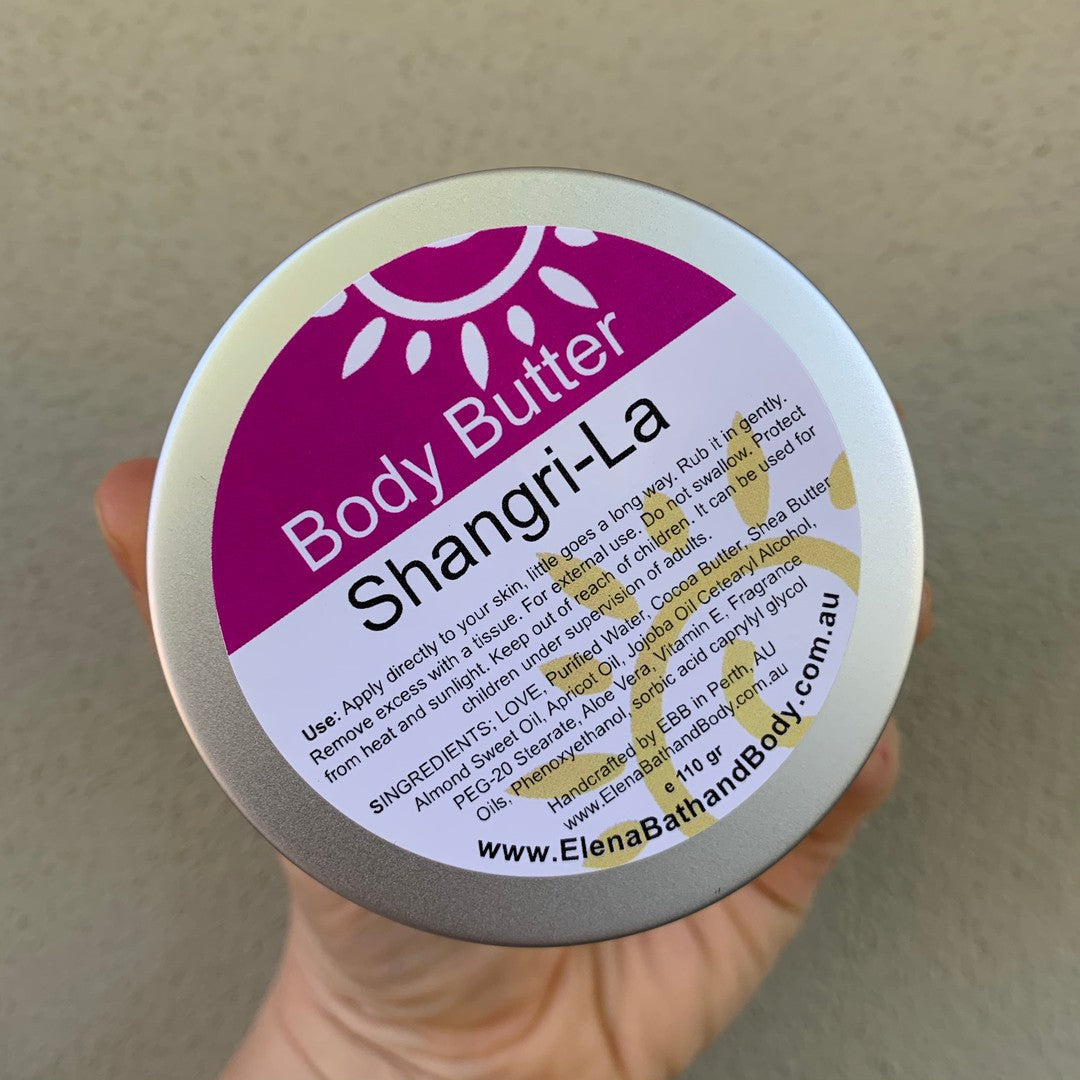 Body Butter - Shangri-La-Moisturiser-Elena Bath and Body-natural-body-butter-cream-lotion-hand-made-in-australia