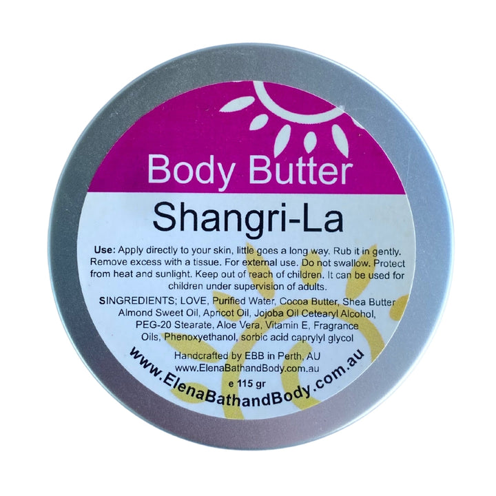 Body Butter - Shangri-La-Moisturiser-Elena Bath and Body-natural-body-butter-cream-lotion-hand-made-in-australia