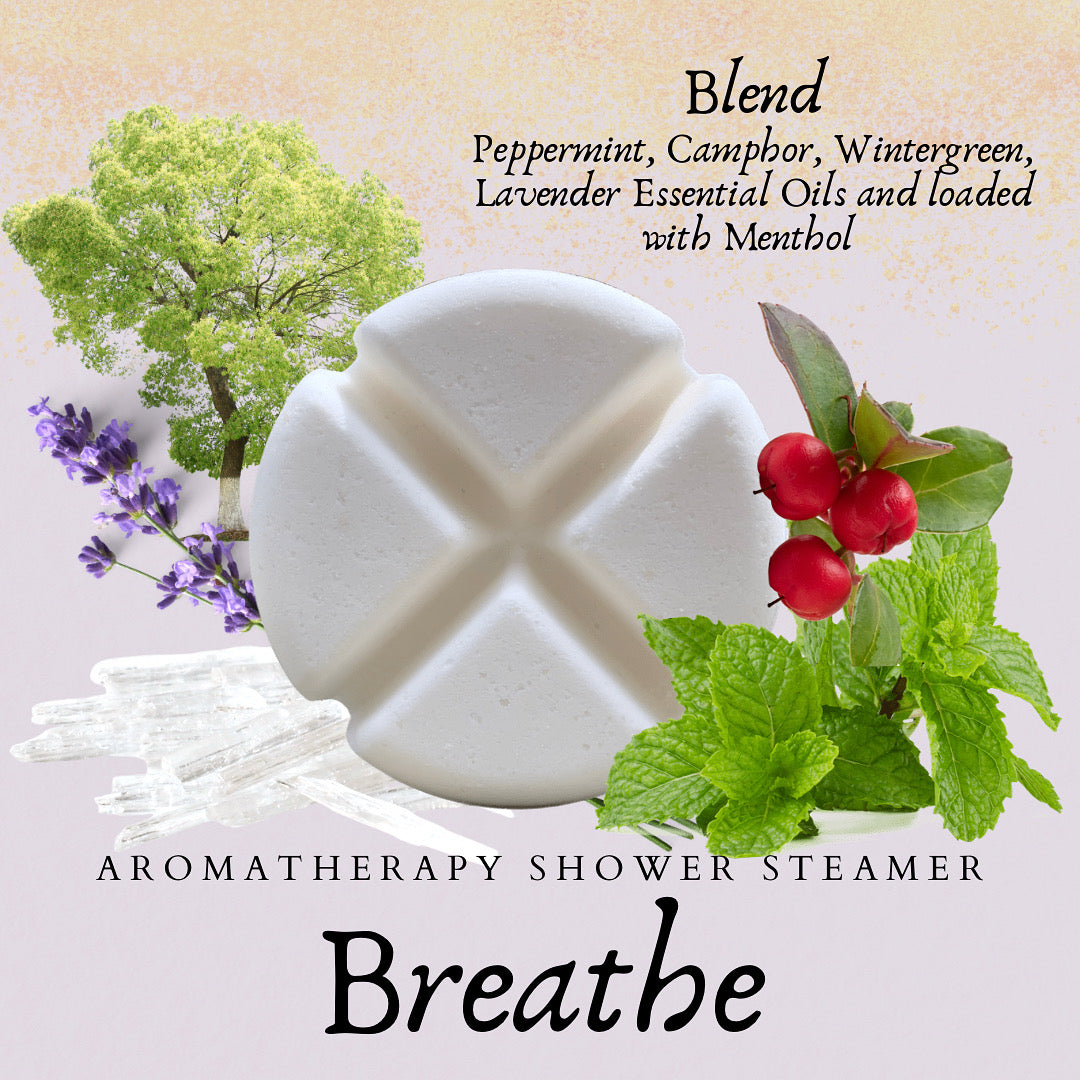 Breathe - Aromatherapy Shower Steamers-Aromatherapy Shower Steamers-Elena Bath and Body-aromatherapy-essential-oils-australia-menthol-sinus-relax-sleep-tablet-disc-strong-Shower-steamers-shower-bombs-shower-melts-aromatherapy-shower-tablets-shower-fizzies-shower-pods-shower-soothers-shower-discs-steam-therapy-tablets-spa-steamers-shower-aromatherapy-bombs-effervescent-shower-tablets-steam-melts-sinus-relief-tablets-decongestant-melts-energy-boost-discs-relaxation-tablets-sleep-steamers-wellness-pods-aromath