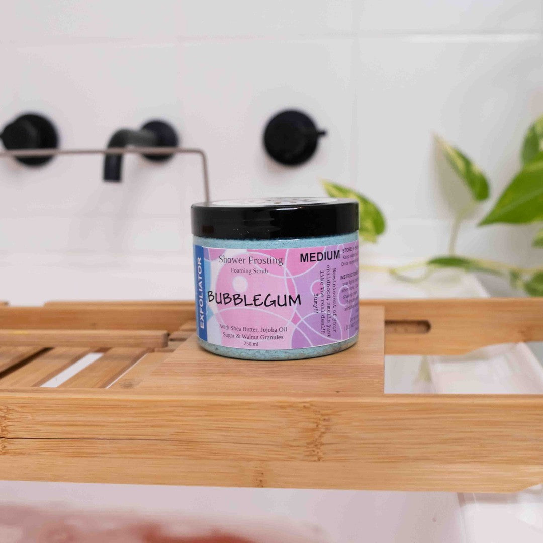 Bubblegum - Shower Frosting-Body Scrub-Elena Bath and Body-natural-body-scrub-exfoliator-make-up-remover-made-in-australia