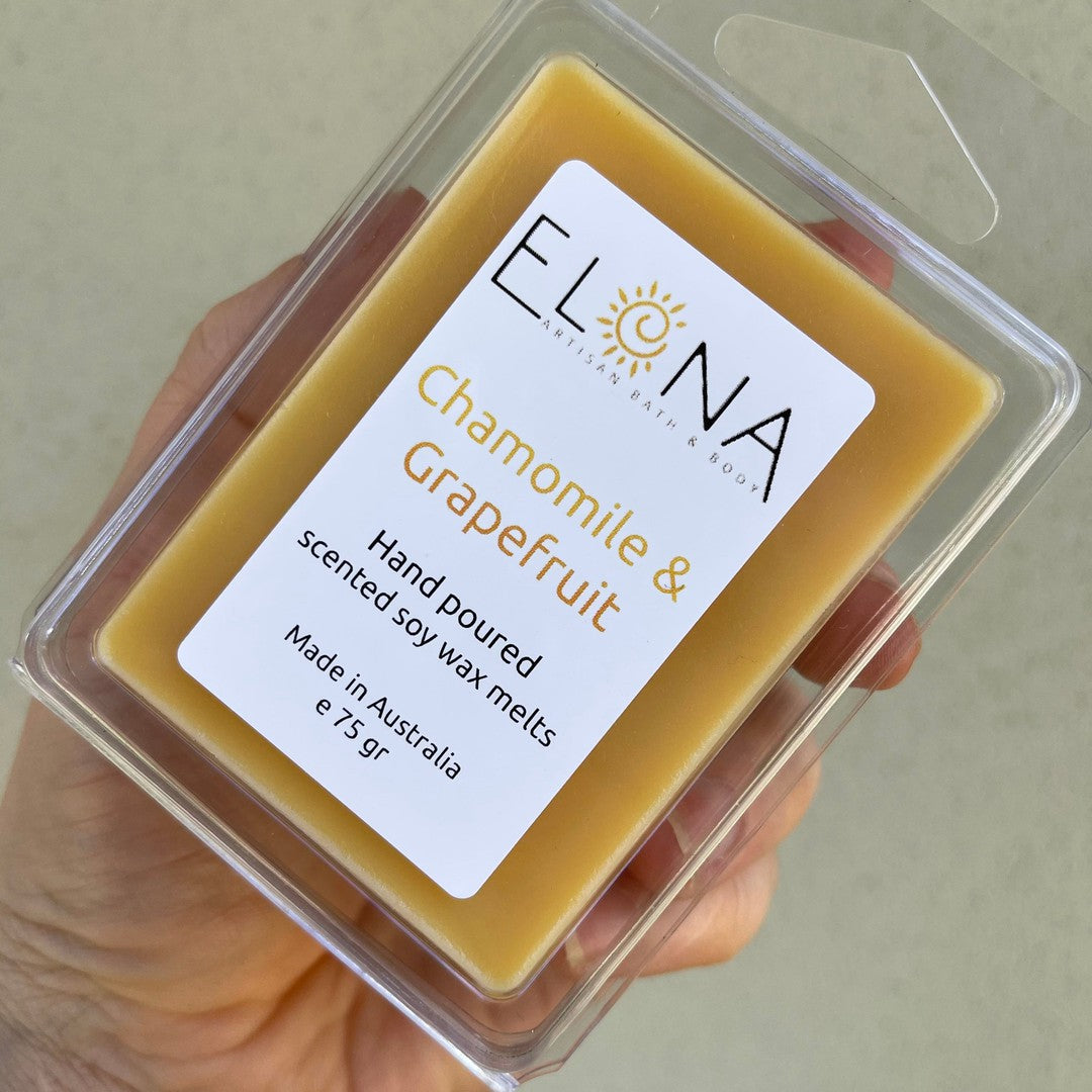 Chamomile & Grapefruit Melt [Not Restocking Once Sold Out]-Soy Wax Melts-Elena Bath and Body-natural-eco-friendly-pure-strong-fragrance-long-lasting-handmade-in-australia