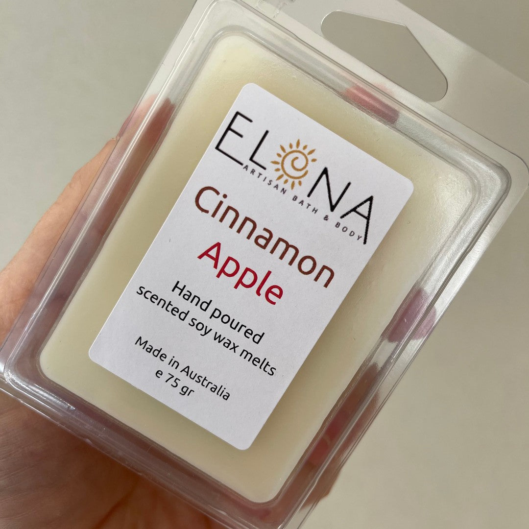 Cinnamon Apple Melt-Soy Wax Melts-Elena Bath and Body-natural-eco-friendly-pure-strong-fragrance-long-lasting-handmade-in-australia