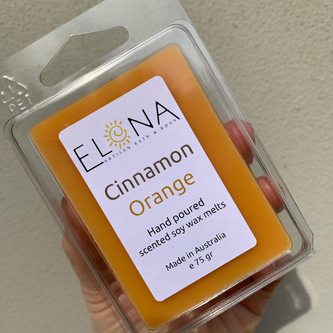 Cinnamon Orange Melt-Soy Wax Melts-Elena Bath and Body-natural-eco-friendly-pure-strong-fragrance-long-lasting-handmade-in-australia