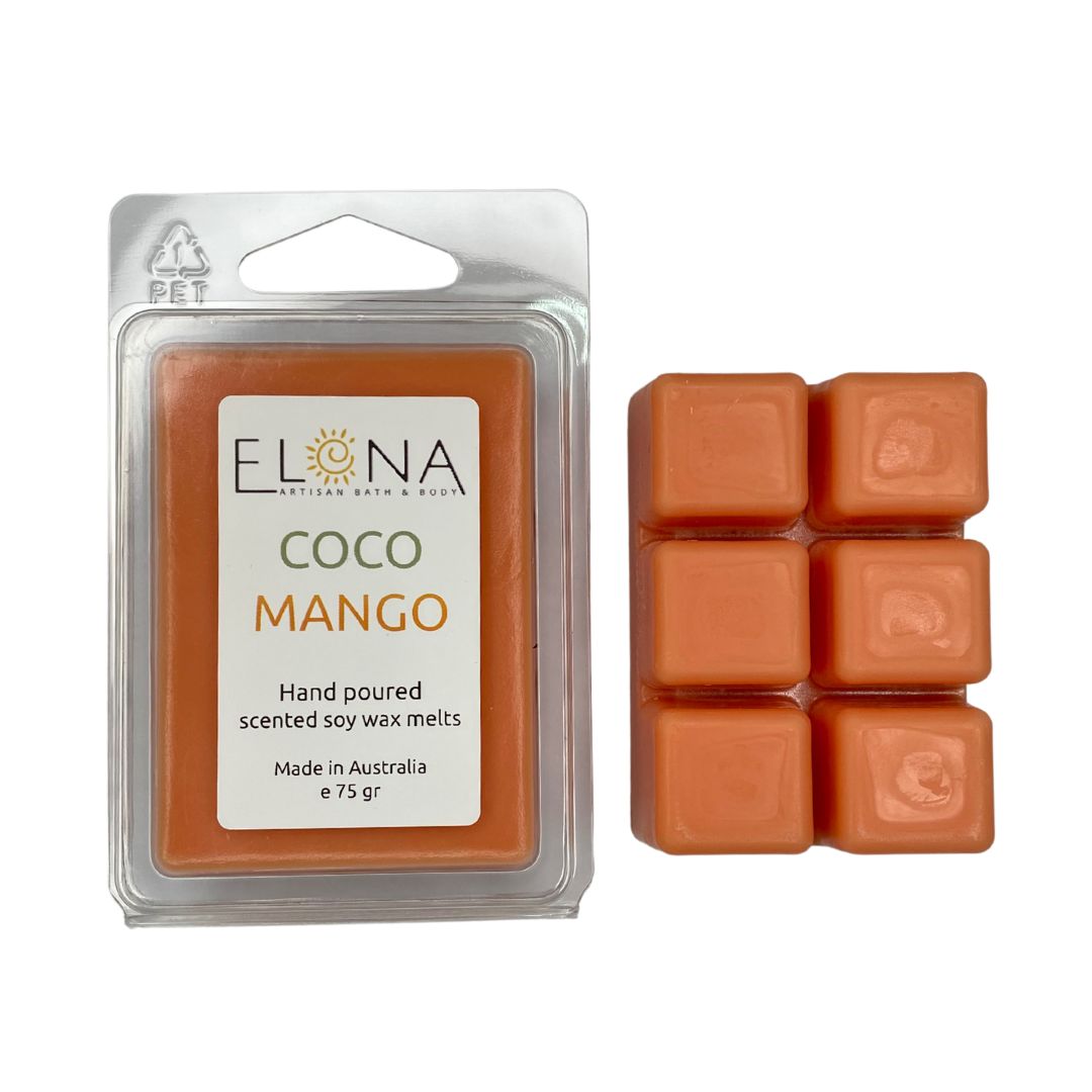 Coco Mango Melt-Soy Wax Melts-Elena Bath and Body-natural-eco-friendly-pure-strong-fragrance-long-lasting-handmade-in-australia