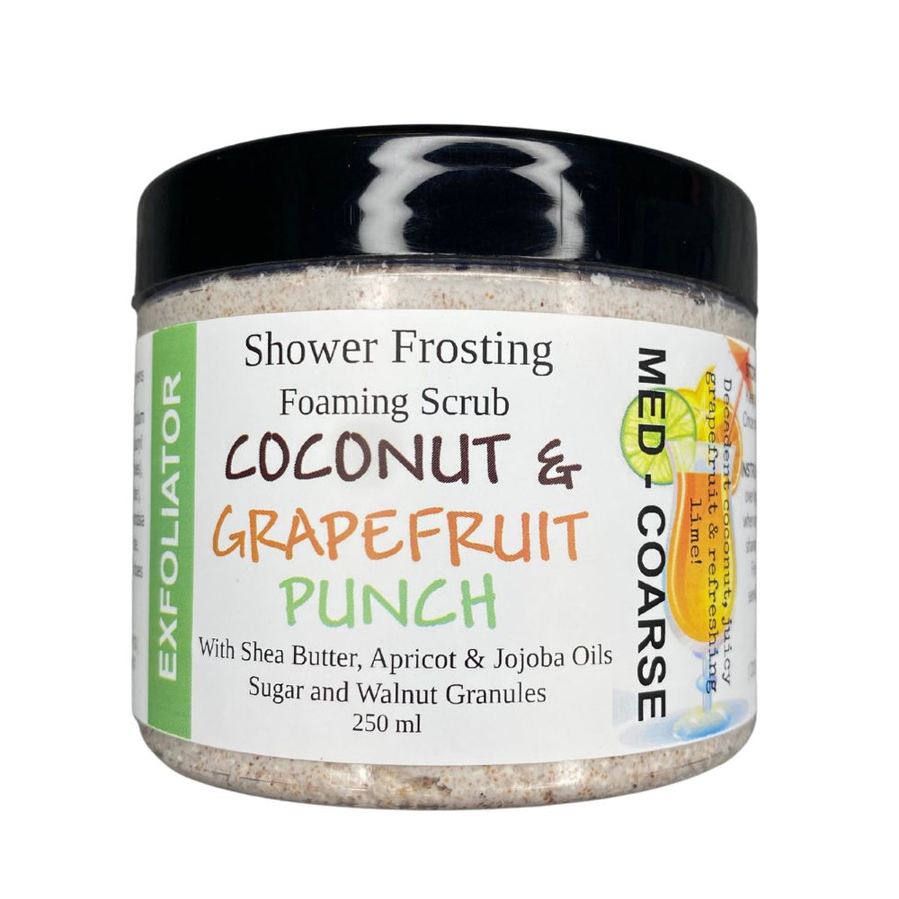 Coconut & Grapefruit Punch (Mrs Frankenstein) - Shower Frosting-Body Scrub-Elena Bath and Body-natural-body-scrub-exfoliator-make-up-remover-made-in-australia