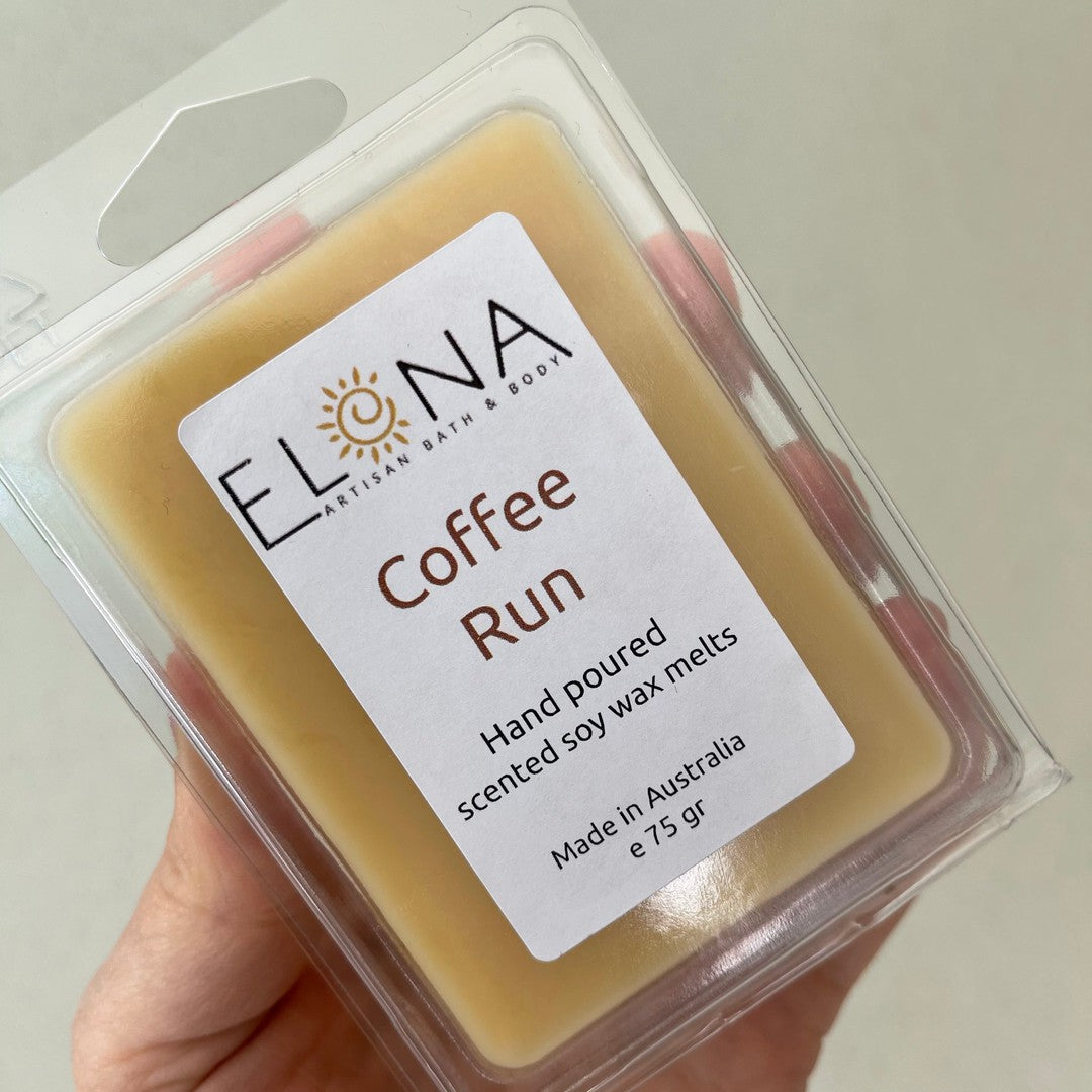 Coffee Run Melt-Soy Wax Melts-Elena Bath and Body-natural-eco-friendly-pure-strong-fragrance-long-lasting-handmade-in-australia