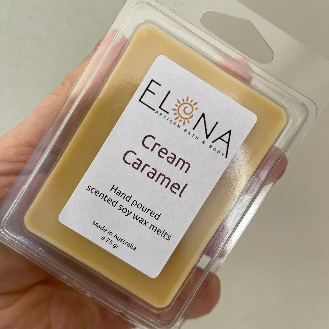 Cream Caramel Melt-Soy Wax Melts-Elena Bath and Body-natural-eco-friendly-pure-strong-fragrance-long-lasting-handmade-in-australia