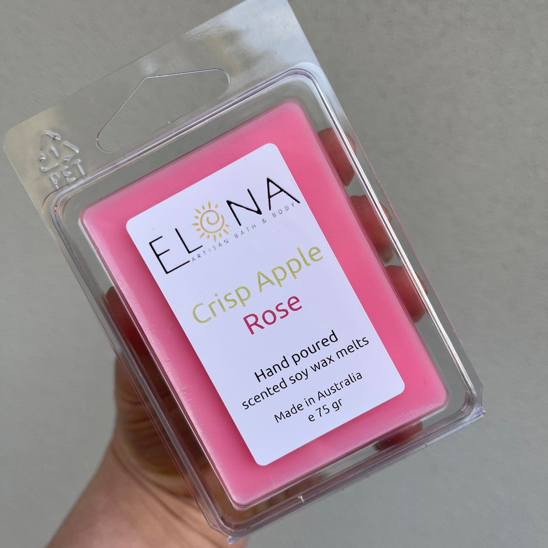 Crisp Apple Rose Melt-Soy Wax Melts-Elena Bath and Body-natural-eco-friendly-pure-strong-fragrance-long-lasting-handmade-in-australia