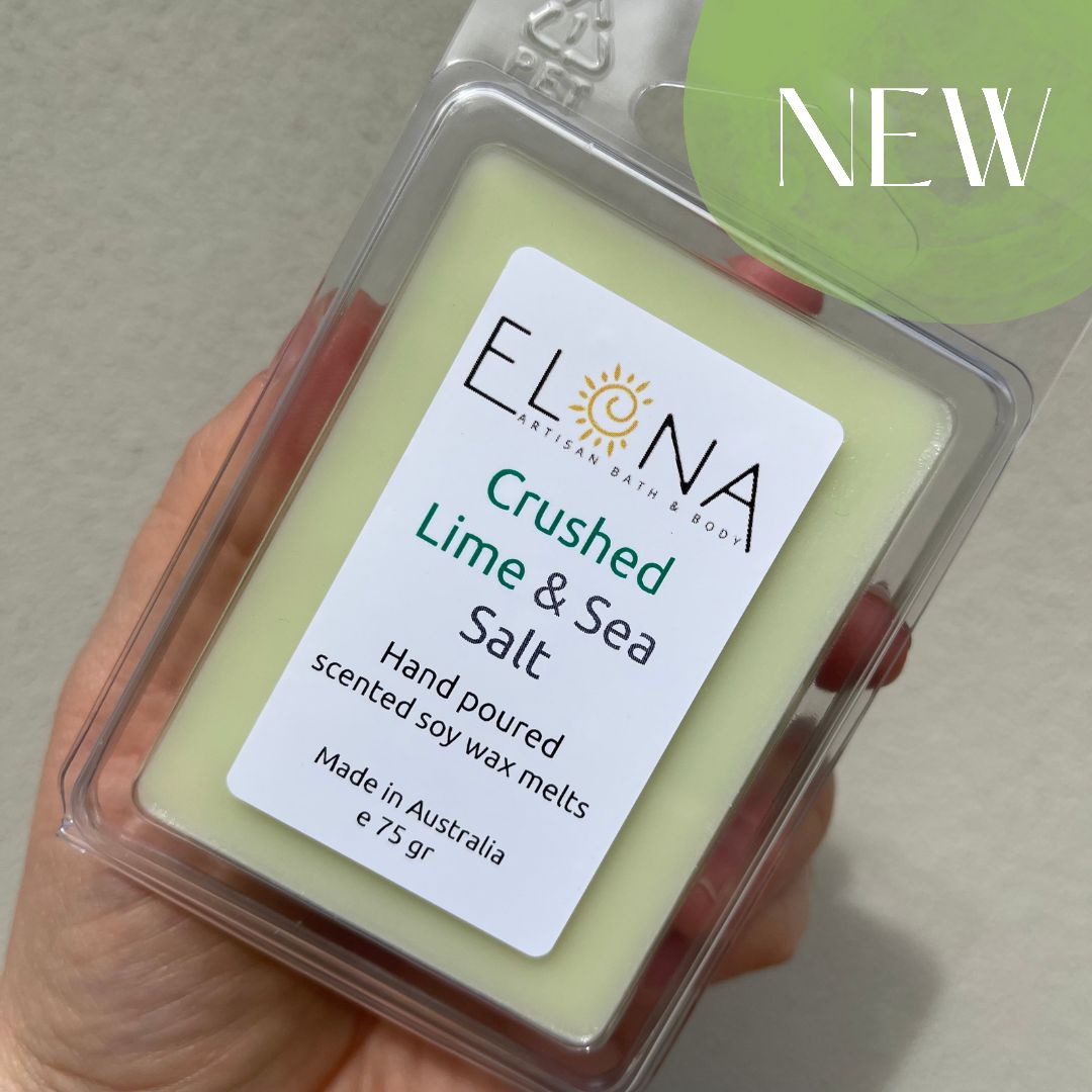 Crushed Lime & Sea Salt Melt-Soy Wax Melts-Elena Bath and Body-natural-eco-friendly-pure-strong-fragrance-long-lasting-handmade-in-australia