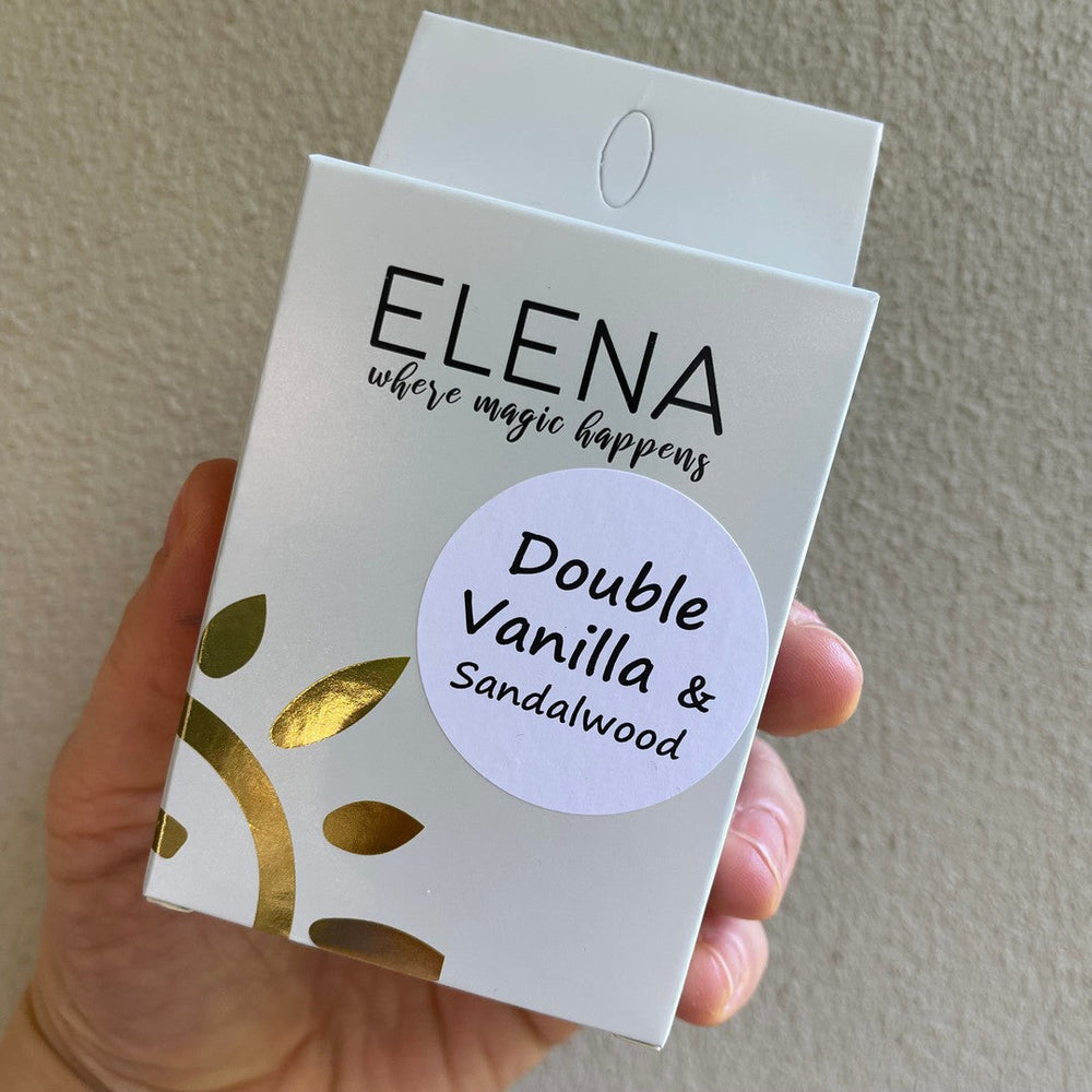 Double Vanilla & Sandalwood Melt-Soy Wax Melts-Elena Bath and Body-natural-eco-friendly-pure-strong-fragrance-long-lasting-handmade-in-australia