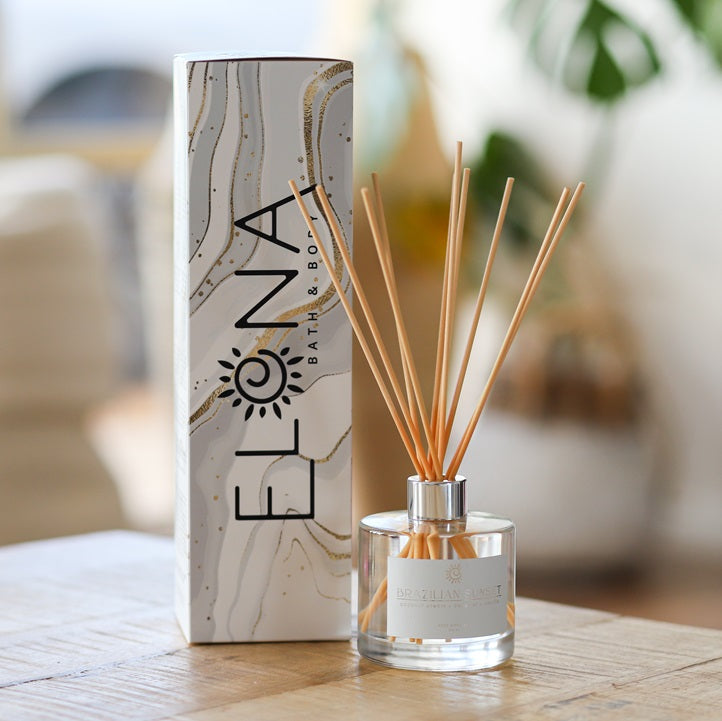 Egyptian Musk - Reed Diffuser 200 ml-Strong Scented Reed Diffuser-Elena Bath and Body-natural-perfume-long-lasting-fragrance-handmade-in-Australia-Reed-diffusers-fragrance-diffusers-fragrance-oil-home-fragrance-decorative-long-lasting-luxury-scented-handmade-bamboo-vegan-cruelty-free-plastic-free-natural-fibre-room-scent-eco-friendly-refillable-bespoke-floral-woody-citrus-herbal-refreshing-uplifting-calming