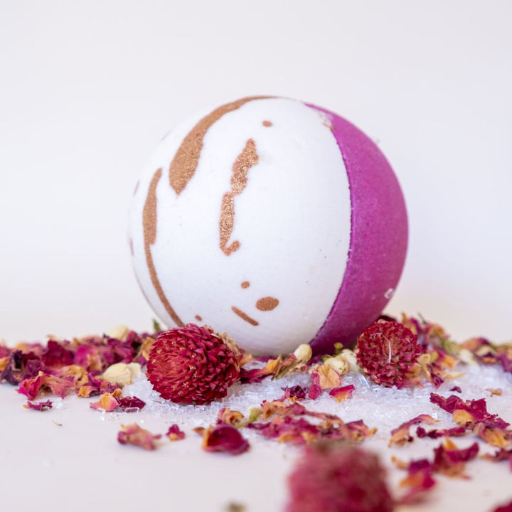 Flower Bomb - Petals & Magnesium filled Bath Bomb-Luxury Bath Bomb-Elena Bath and Body-natural-chemical-free-bath-bombs-for-kids-made-in-australia