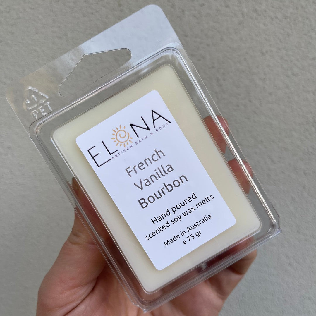 French Vanilla Bourbon Melt-Soy Wax Melts-Elena Bath and Body-natural-eco-friendly-pure-strong-fragrance-long-lasting-handmade-in-australia