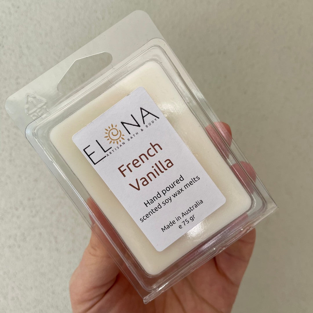 French Vanilla Melt-Soy Wax Melts-Elena Bath and Body-natural-eco-friendly-pure-strong-fragrance-long-lasting-handmade-in-australia