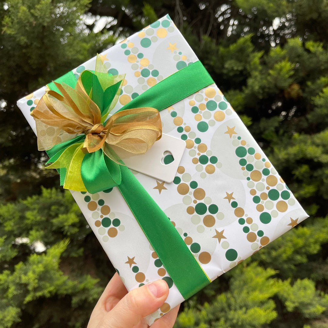 Gift Wrapping - We’ll wrap it for you!-All Products-Elena Bath and Body-Christmas Tree Polka Dot-natural-chemical-free-made-in-australia