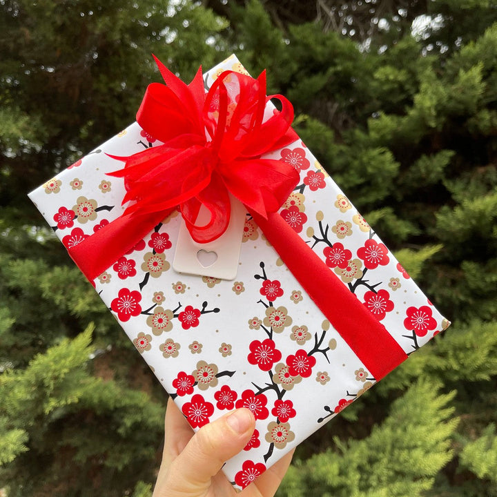 Gift Wrapping - We’ll wrap it for you!-All Products-Elena Bath and Body-Japanese Blossom Red-natural-chemical-free-made-in-australia