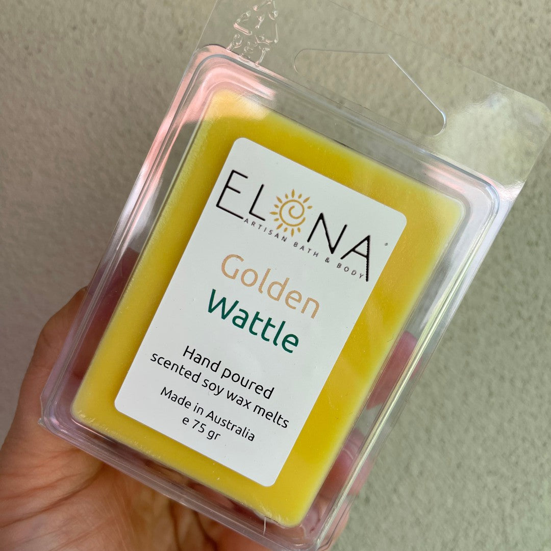 Golden Wattle Melt [Not Restocking Once Sold Out]-Soy Wax Melts-Elena Bath and Body-natural-eco-friendly-pure-strong-fragrance-long-lasting-handmade-in-australia