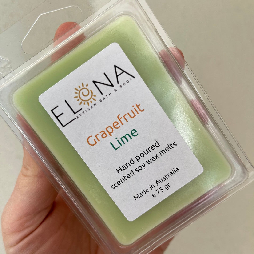 Grapefruit Lime Melt-Soy Wax Melts-Elena Bath and Body-natural-eco-friendly-pure-strong-fragrance-long-lasting-handmade-in-australia