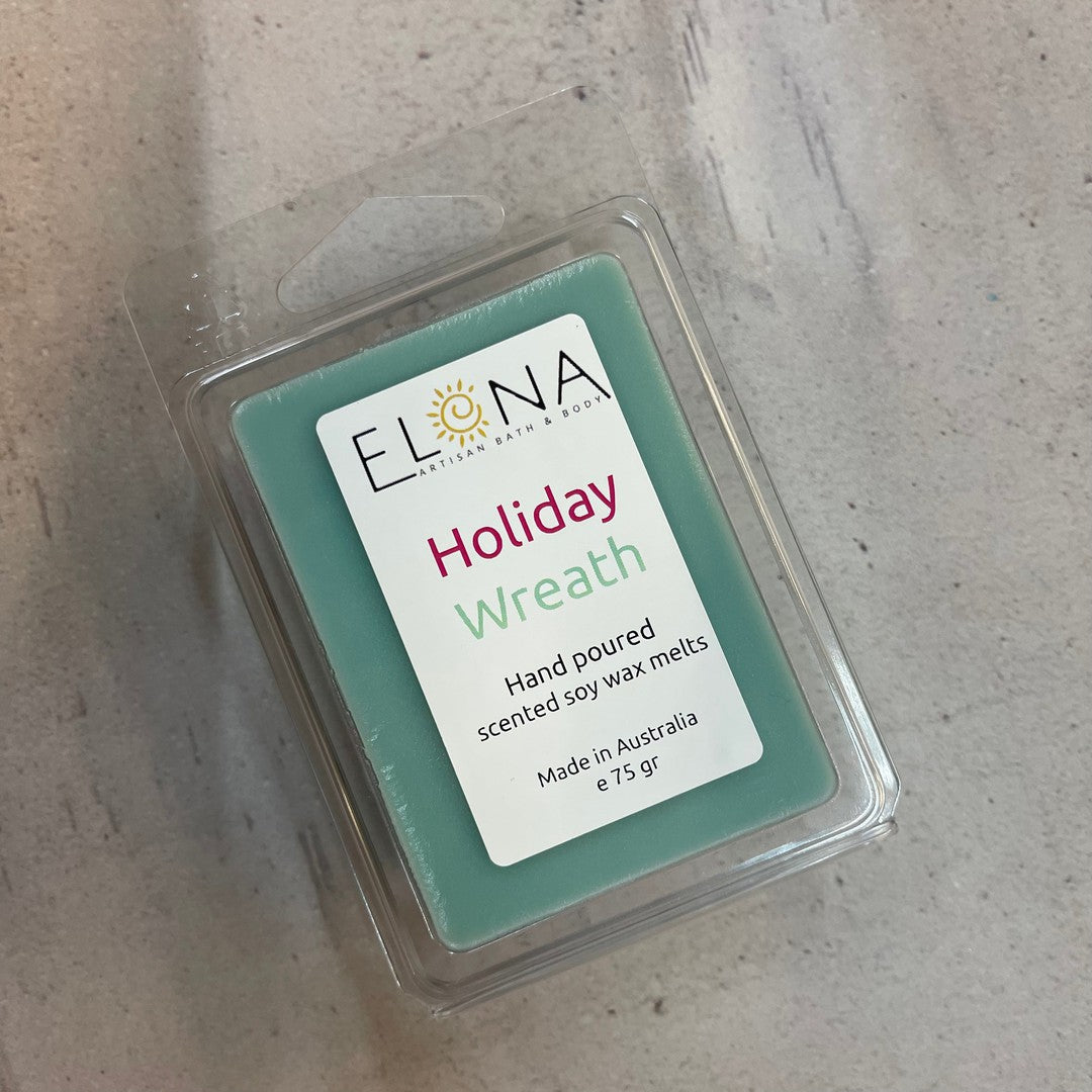 Holiday Wreath Melt-Soy Wax Melts-Elena Bath and Body-natural-eco-friendly-pure-strong-fragrance-long-lasting-handmade-in-australia