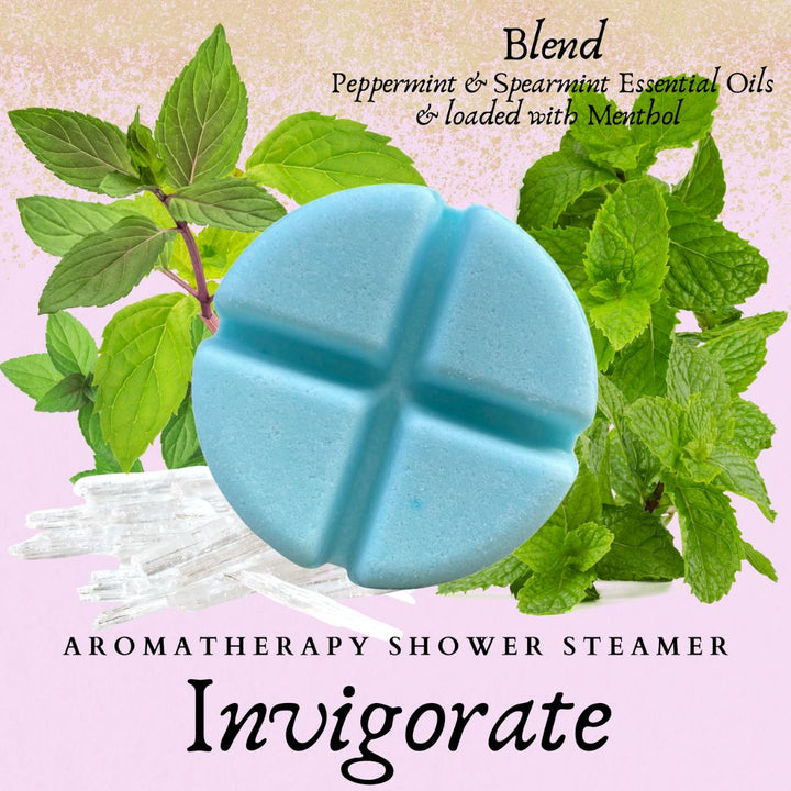 Invigorate - Aromatherapy Shower Steamers-Aromatherapy Shower Steamers-Elena Bath and Body-aromatherapy-essential-oils-australia-menthol-sinus-relax-sleep-tablet-disc-strong-Shower-steamers-shower-bombs-shower-melts-aromatherapy-shower-tablets-shower-fizzies-shower-pods-shower-soothers-shower-discs-steam-therapy-tablets-spa-steamers-shower-aromatherapy-bombs-effervescent-shower-tablets-steam-melts-sinus-relief-tablets-decongestant-melts-energy-boost-discs-relaxation-tablets-sleep-steamers-wellness-pods-arom