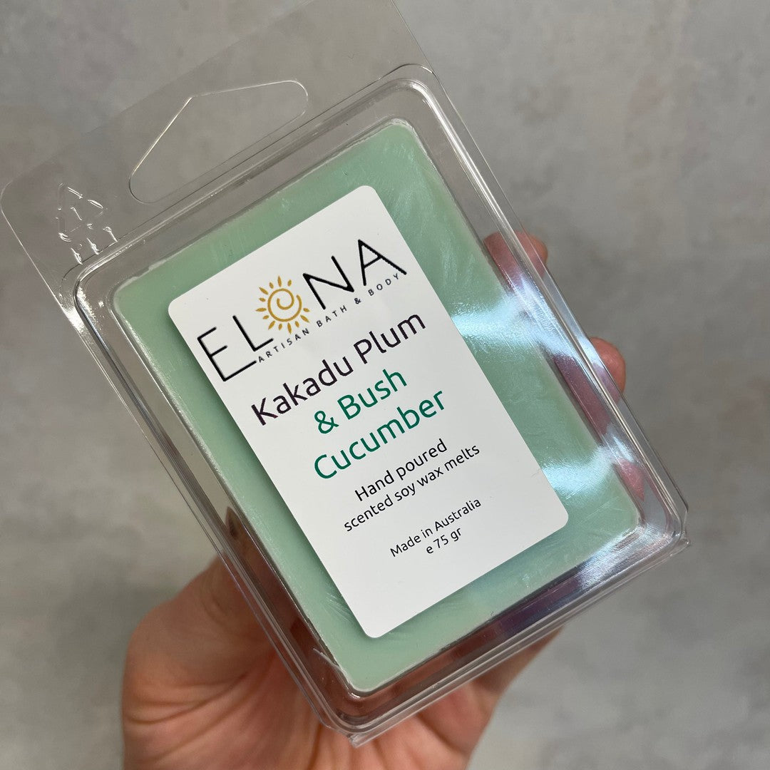 Kakadu Plum Bush Cucumber Melt-Soy Wax Melts-Elena Bath and Body-natural-eco-friendly-pure-strong-fragrance-long-lasting-handmade-in-australia