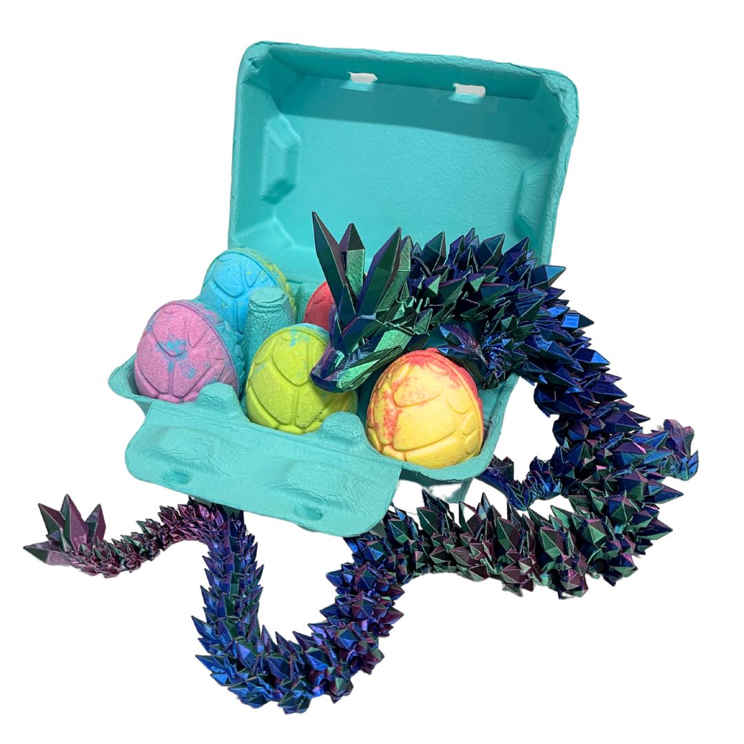 Legendary Dragon Eggs - Prehistoric Bath Bombs in a Egg Carton-Luxury Bath Bomb-Elena Bath and Body-natural-chemical-free-bath-bombs-for-kids-made-in-australia