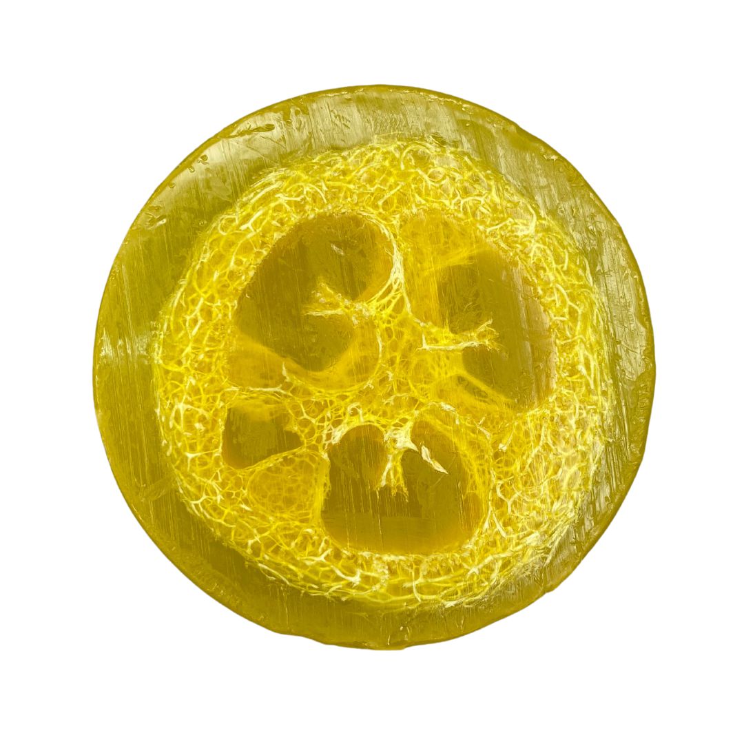 Lemon Loofah-Loofah Soap-Elena Bath and Body-natural-gentle-soap-for-sensitive-skin-dry-skin-eczema-acne-hand-made-in-australia