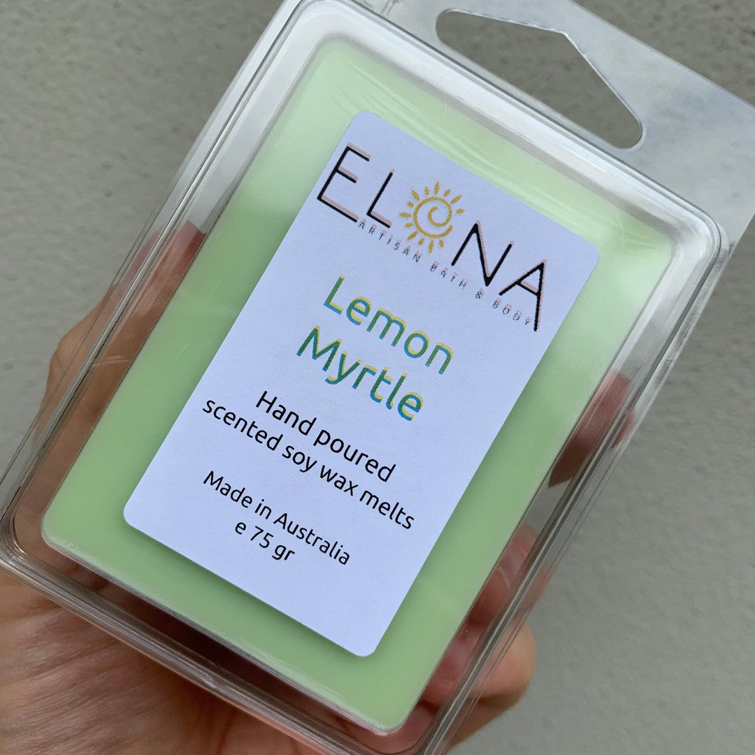 Lemon Myrtle Melt EO*-Soy Wax Melts-Elena Bath and Body-natural-eco-friendly-pure-strong-fragrance-long-lasting-handmade-in-australia