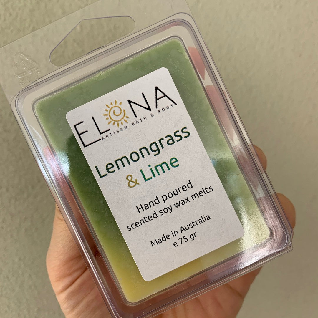 Lemongrass & Lime Melt-Soy Wax Melts-Elena Bath and Body-natural-eco-friendly-pure-strong-fragrance-long-lasting-handmade-in-australia