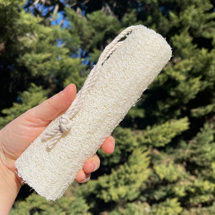 Loofah Sponge-Natural Loofah-Elena Bath and Body-Jumbo With Rope-natural-gentle-soap-for-sensitive-skin-dry-skin-eczema-acne-hand-made-in-australia