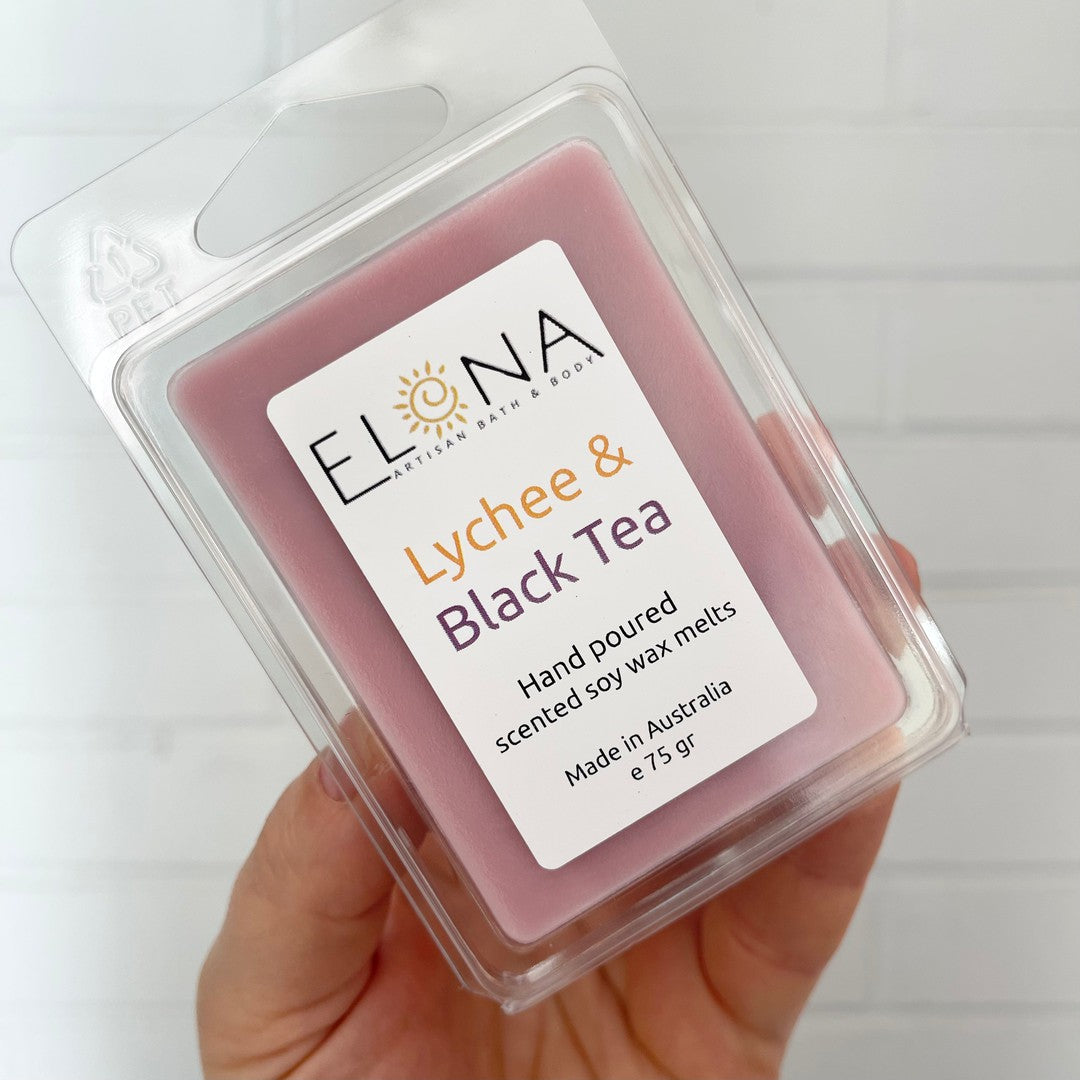 Lychee & Black Tea Melt-Soy Wax Melts-Elena Bath and Body-natural-eco-friendly-pure-strong-fragrance-long-lasting-handmade-in-australia