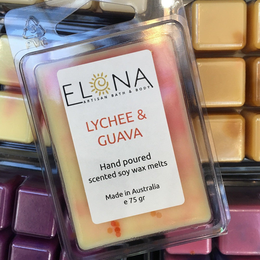 Lychee & Guava (Happy) Melt-Soy Wax Melts-Elena Bath and Body-natural-eco-friendly-pure-strong-fragrance-long-lasting-handmade-in-australia