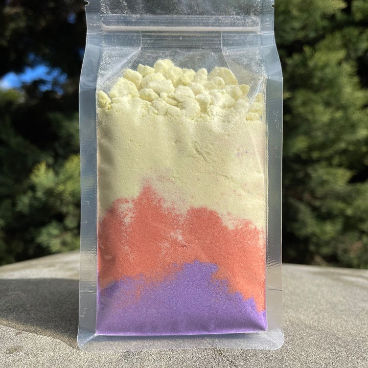 Lychee & Peony 450gr Bath Bomb Crumble-Bath Crumble Bath Dust-Elena Bath and Body-natural-chemical-free-bath-bomb-dust-for-kids-made-in-australia