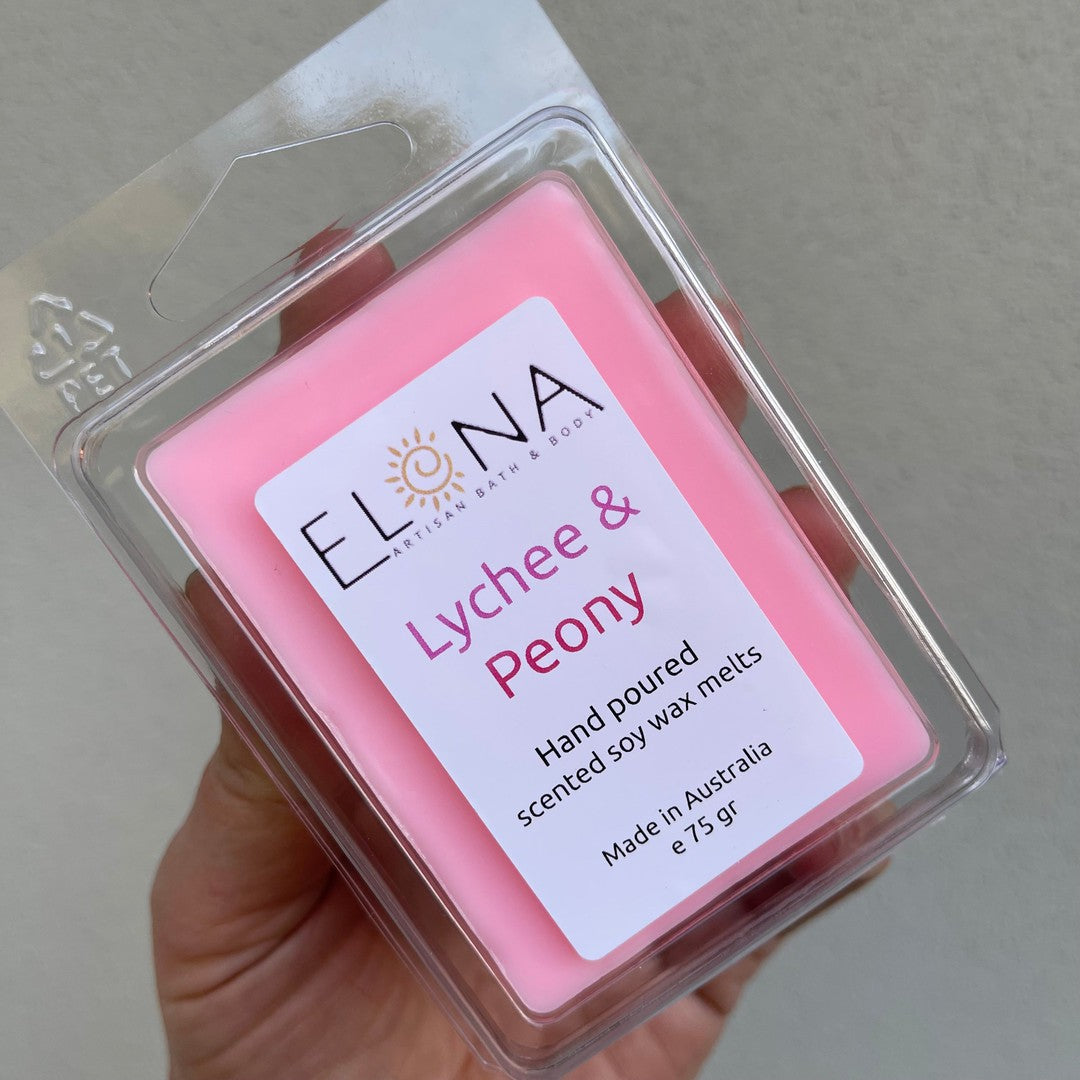 Lychee & Peony Melt-Soy Wax Melts-Elena Bath and Body-natural-eco-friendly-pure-strong-fragrance-long-lasting-handmade-in-australia