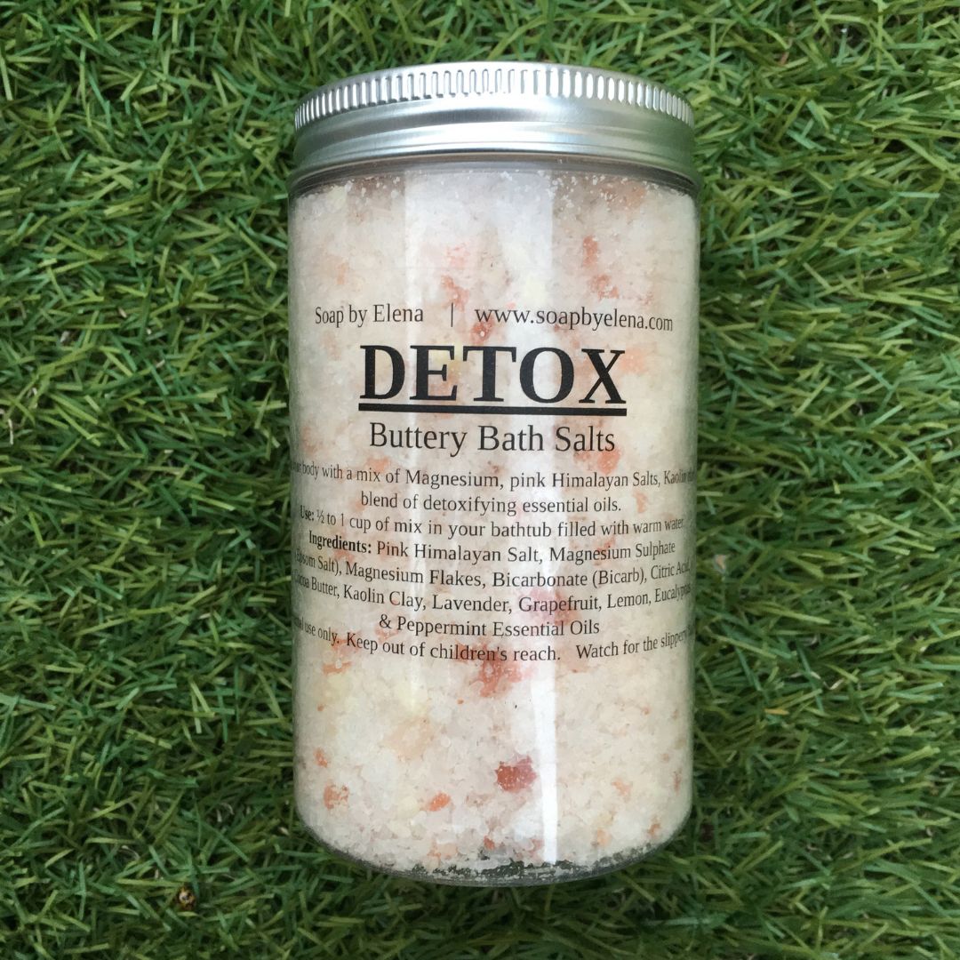 Magnesium Bath Salts - DETOX-Salts-Elena Bath and Body-350 gr-relaxing-bath-soaks-muscle-recovery-stress-relief-sleep-aid-detox