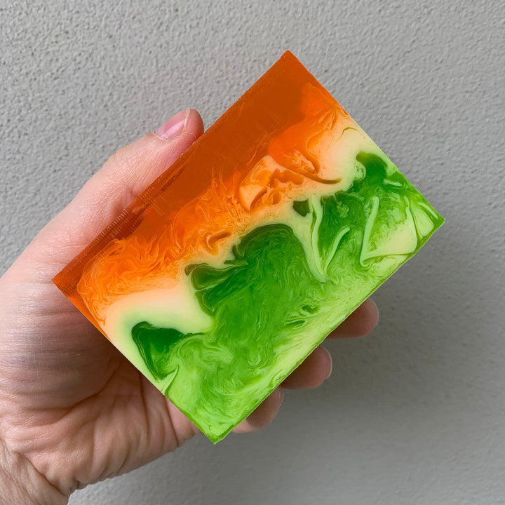 Mango Lime Bar-Luxury Glycerine soap-Elena Bath and Body-natural-gentle-soap-for-sensitive-skin-dry-skin-eczema-acne-hand-made-in-australia