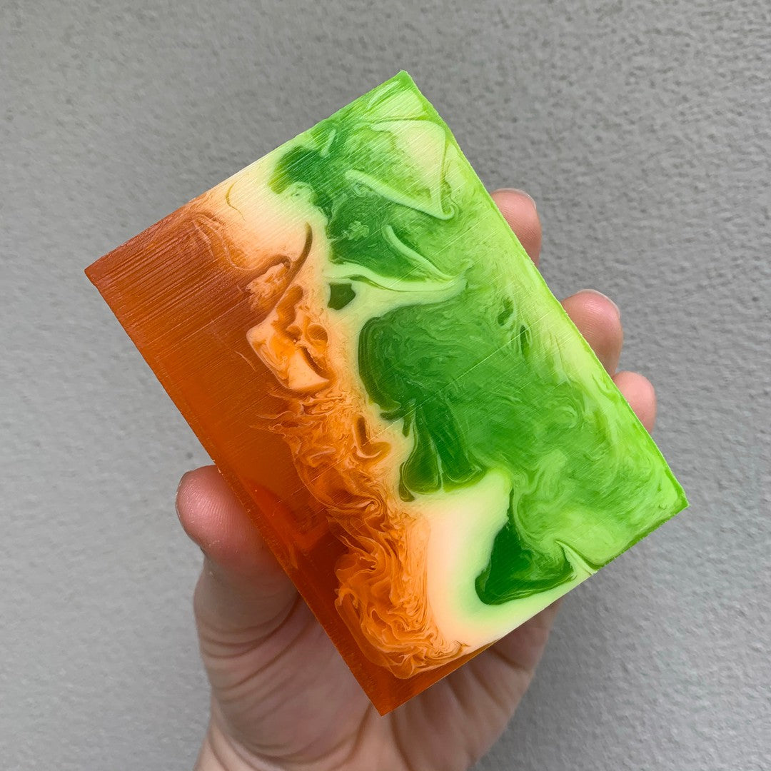 Mango Lime Bar-Luxury Glycerine soap-Elena Bath and Body-natural-gentle-soap-for-sensitive-skin-dry-skin-eczema-acne-hand-made-in-australia