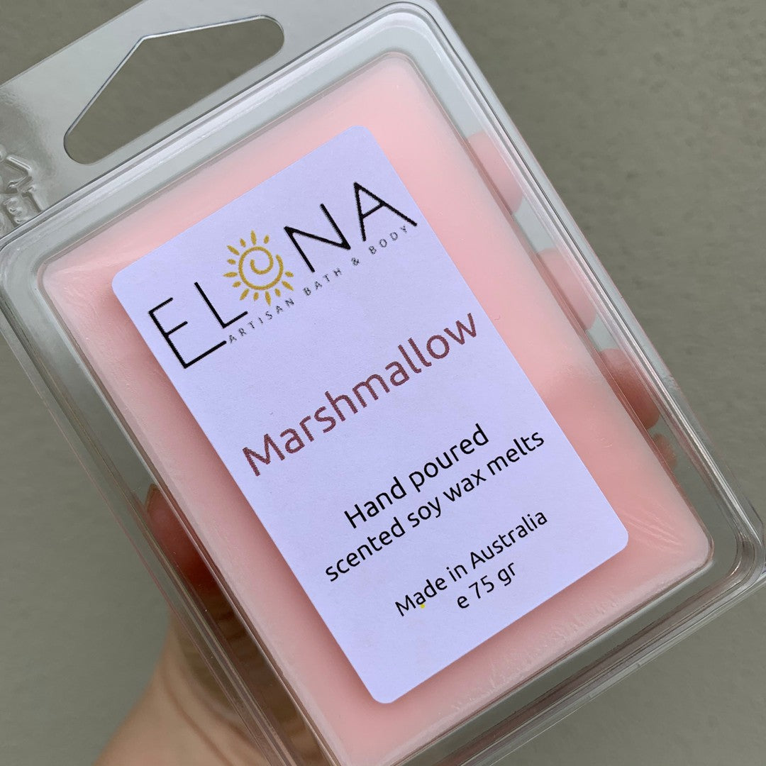 Marshmallow Melt-Soy Wax Melts-Elena Bath and Body-natural-eco-friendly-pure-strong-fragrance-long-lasting-handmade-in-australia