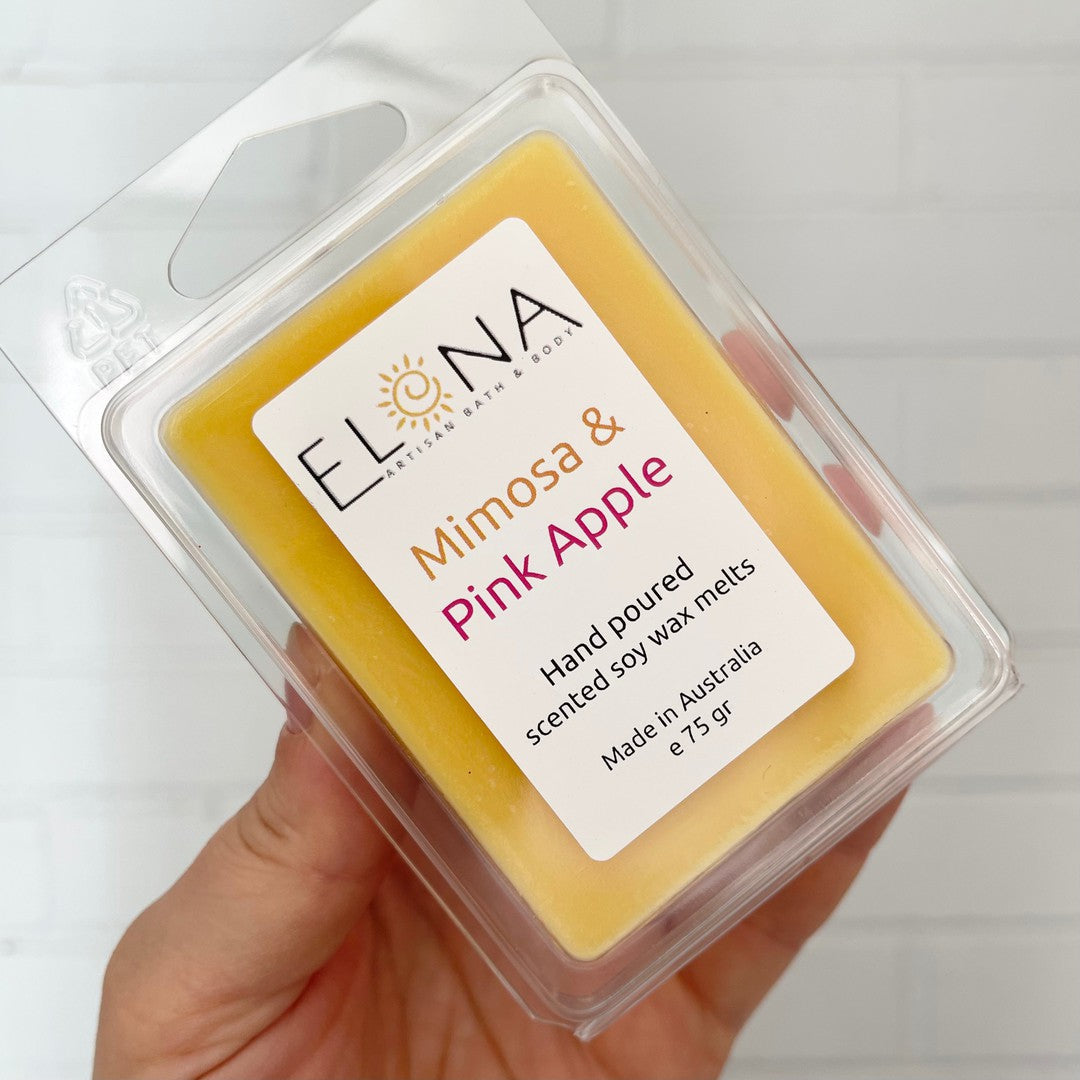 Mimosa & Pink Apple Melt-Soy Wax Melts-Elena Bath and Body-natural-eco-friendly-pure-strong-fragrance-long-lasting-handmade-in-australia