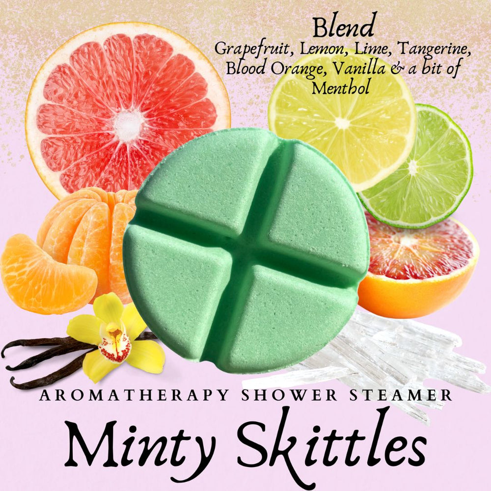 Minty Skittles - Aromatherapy Shower Steamers-Aromatherapy Shower Steamers-Elena Bath and Body-aromatherapy-essential-oils-australia-menthol-sinus-relax-sleep-tablet-disc-strong-Shower-steamers-shower-bombs-shower-melts-aromatherapy-shower-tablets-shower-fizzies-shower-pods-shower-soothers-shower-discs-steam-therapy-tablets-spa-steamers-shower-aromatherapy-bombs-effervescent-shower-tablets-steam-melts-sinus-relief-tablets-decongestant-melts-energy-boost-discs-relaxation-tablets-sleep-steamers-wellness-pods-