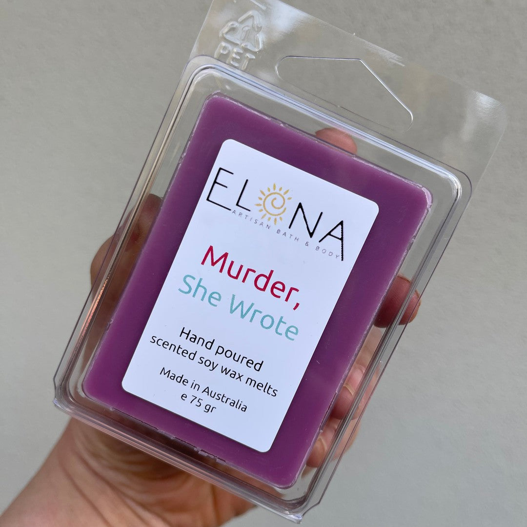 Murder She Wrote Melt-Soy Wax Melts-Elena Bath and Body-natural-eco-friendly-pure-strong-fragrance-long-lasting-handmade-in-australia